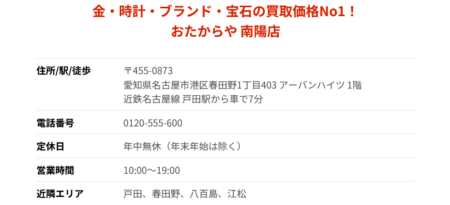 愛知県の着物買取店舗「おたからや 南陽店」